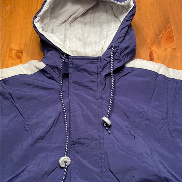 Nike Puffer Pullover Nylon Coat Vintage Blue - Picture 3 of 7